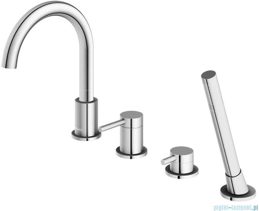 KOHLMAN Axel bateria wannowa 4-otworowa z obrotową wylewką chrom QB244A |