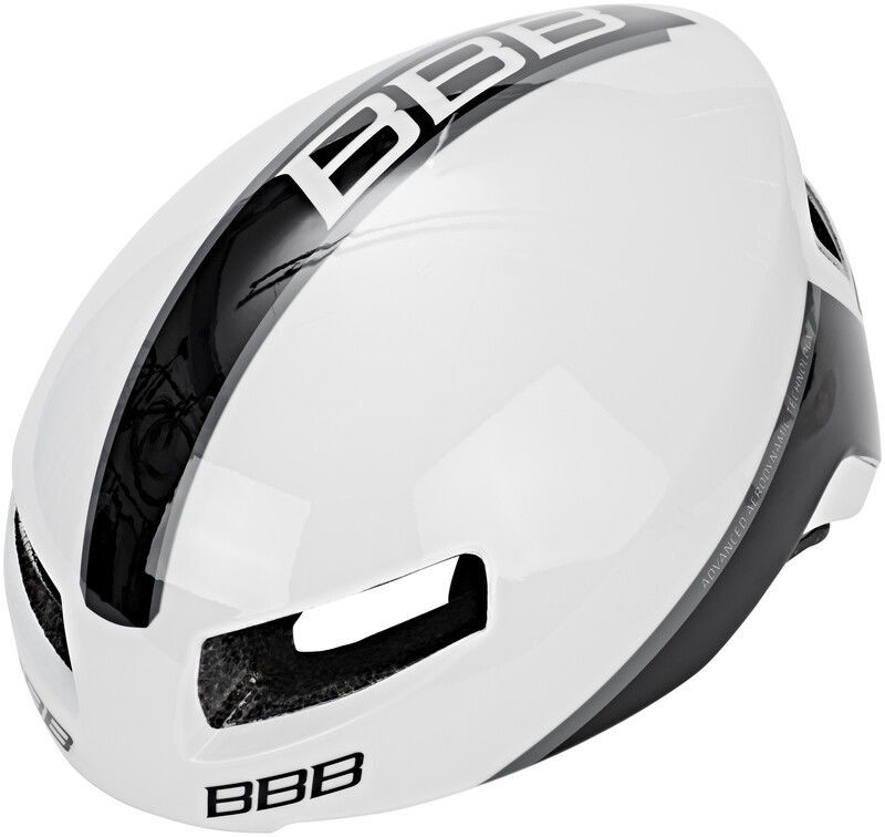 BBB Tithon BHE-08 Kask rowerowy, glossy white M 55-58cm 2020 Kaski triathlonowe