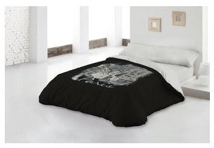 Style javier larrain zar  poszewka na kołdrę, wykonana z policotton gliny, 150/170, czarnym i szarym SS4055