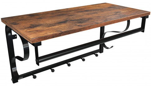 Półka Wisząca Z Wieszakiem Do Loftowego Przedpokoju B2-B07