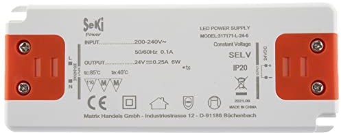 EMC SeKi SeKi Zasilacz LED L-6-24 - 24 V - 0,25 A - 6 W; sterownik LED - zasilacz - sterownik - 317171