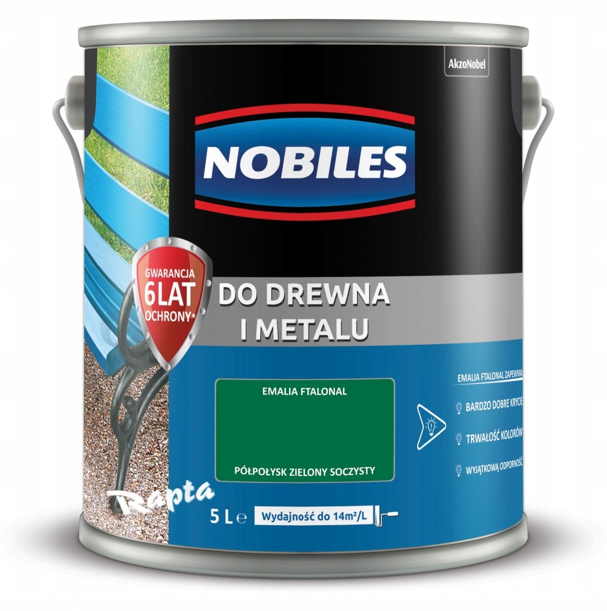 Nobiles alkidowa 5L Zielony Soczysty farba Ftalona