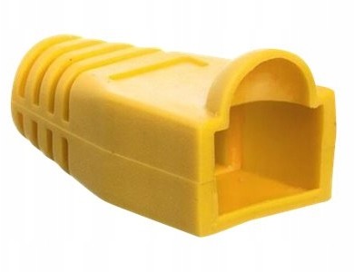 Osłonka Wtyku RJ45 10 Sztuk Kolor Żółty Z Osłonką