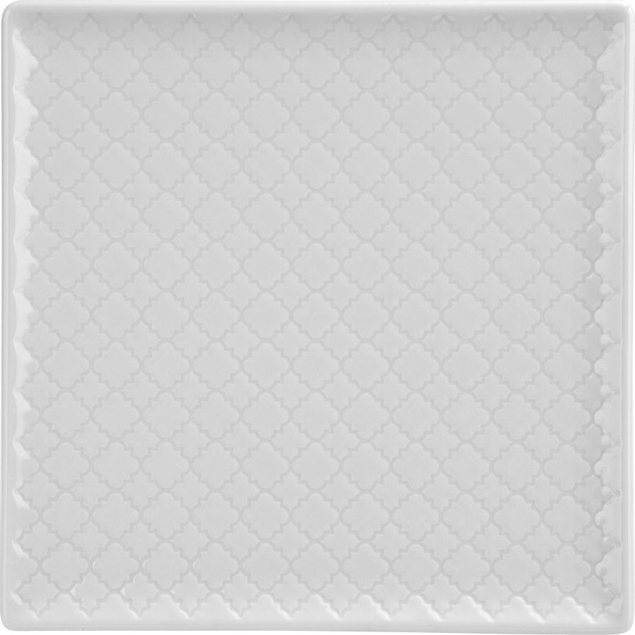 Lubiana Talerz płytki kwadratowy 20,5cm Marrakesz biały 300826