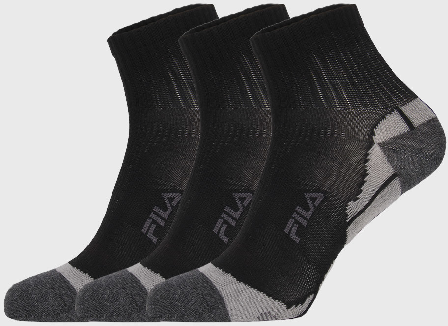 FILA Trzypak czarnych skarpet FILA Multisport