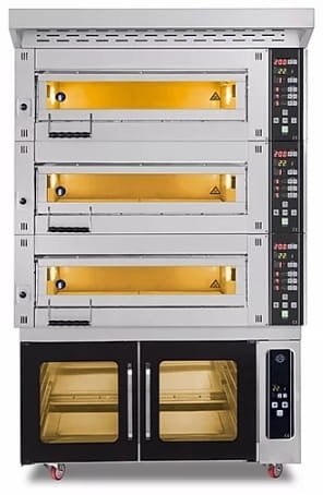 Resto Quality Piec piekarniczy modułowy 3-komorowy | elektryczny | okap | komora wzrostowa | 25,5 kW | 400V | 1260x1020x2050 | MT/800/2 MT/800/2