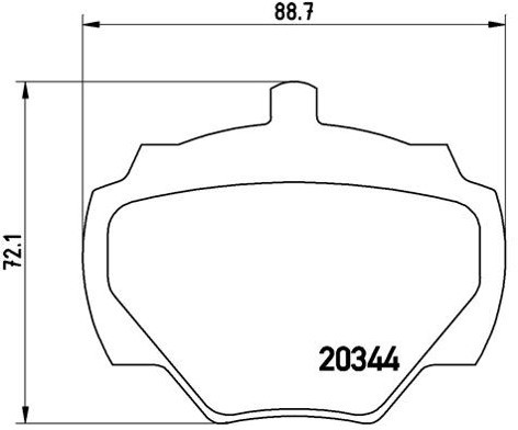 BREMBO Zestaw klocków hamulcowych, hamulce tarczowe P 44 001