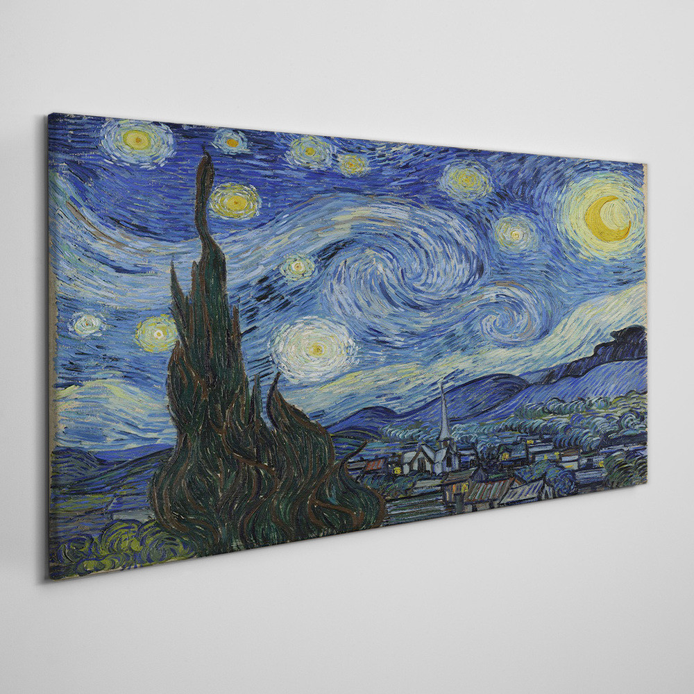 PL Coloray Obraz na Płótnie Gwiaździsta noc Van Gogh 140x70cm