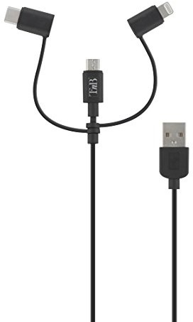 T'nB cblight3in1 3-W-1 kable, Lightning, mikro USB i USB-C CBLIGHT3IN1