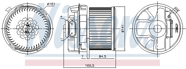 NISSENS Wentylator wewnętrzny 87351 87351