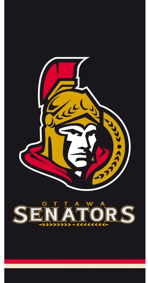 Ręcznik kąpielowy NHL Ottawa Senators Black, 70 x 140 cm