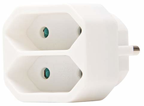 Kopp Euro adapter 2-drożny, 1 sztuki, biały (174102001)