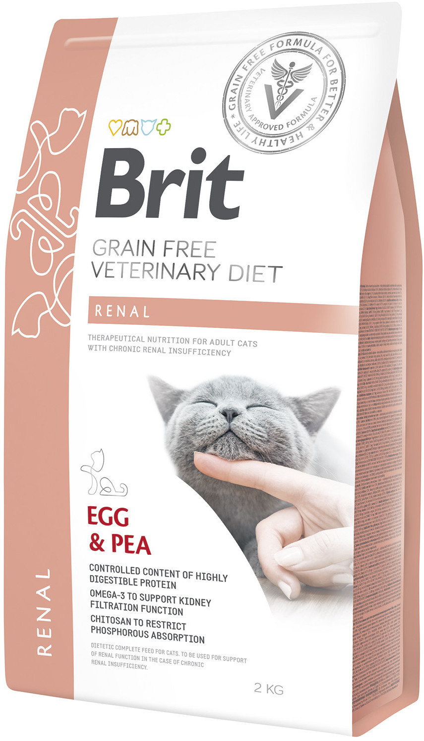 Brit VET Brit Veterinary Diet Renal Egg&Pea Sucha Karma dla kota op 2kg