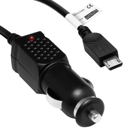 mumbi kabel do ładowarki samochodowej Samsung Galaxy S5/S5 Neo + S5 Mini/S4 + S4 mini/S3 + S3 Neo + S3 Mini ładowarka samochodowa z kablem 4251077203450