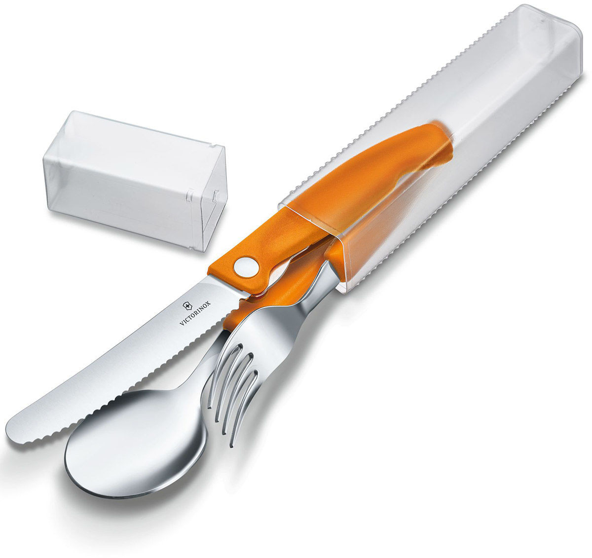 Victorinox Zestaw nóż składany, widelec, łyżka - Orange (6.7192.F9) 6.7192.F9