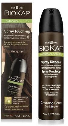 BIOS LINE S.P.A. BIOS LINE S.P.A BIOKAP Nutricolor Delicato Spray Touch-up Ciemny Brąz pokrywanie siwych odrostów 75 ml 7069075
