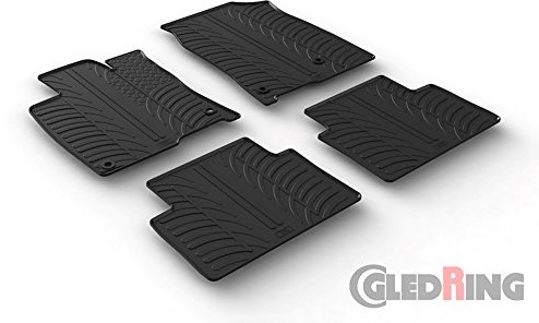 Gledring gled ring 0164 komplet dywaniki gumowe, Black 0164