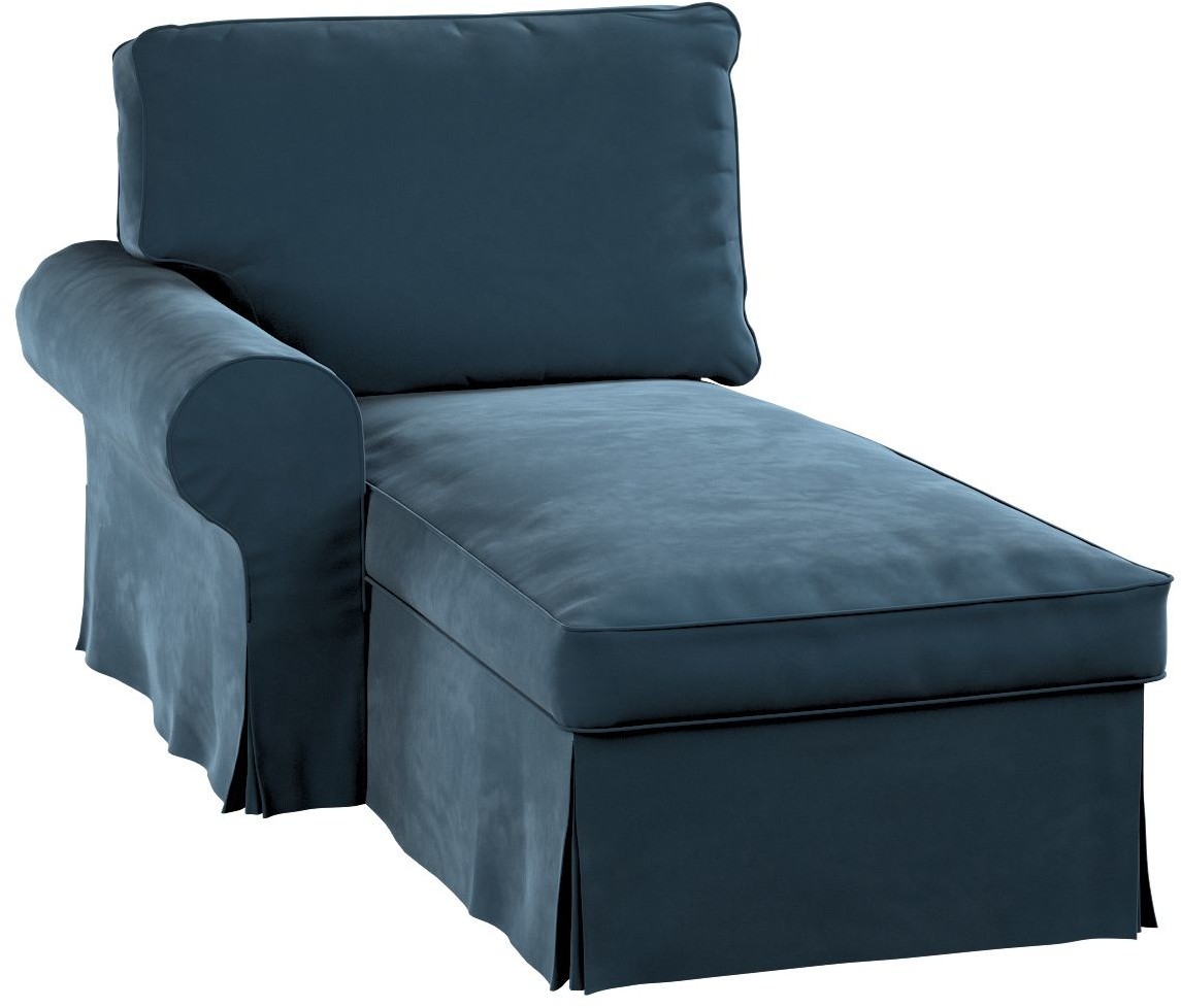 Dekoria Pokrowiec na szezlong Ektorp lewy pruski błękit 84 x 166 x 73 cm Velvet 642-704-16
