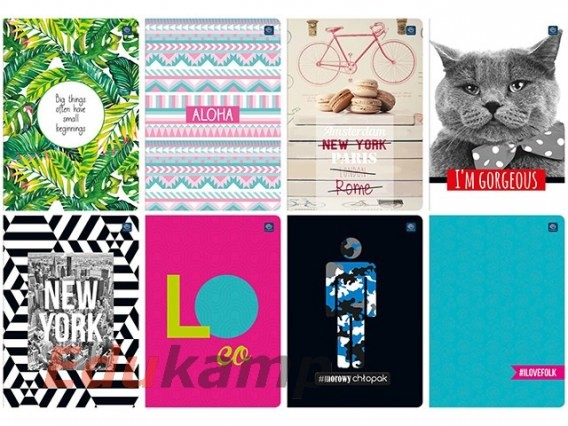 Inter-druk Zeszyt A5 60k. MAT+UV fsc mix credit kratka AA282INT