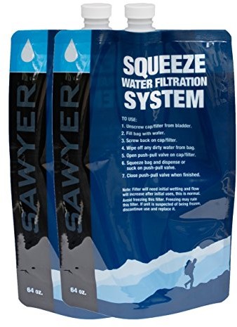 SAWYER PRODUCTS sawyer Squeeze filtr do wody -częściowy zestaw w torebce składane do picia, niebieski, 64 oz, SP114 SP114