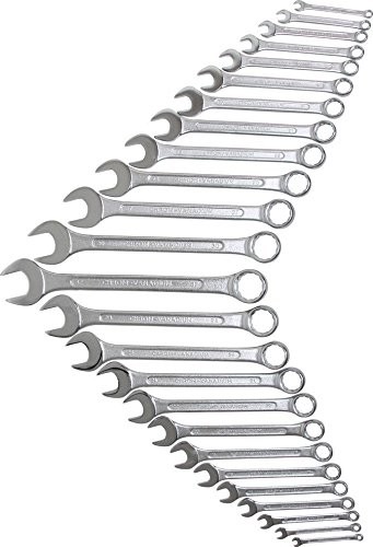 BGS zestaw kluczy płasko-oczkowy zgodnie z normą DIN 3113 A, 6  32 MM, 25-częściowy, 1 sztuki, 1190