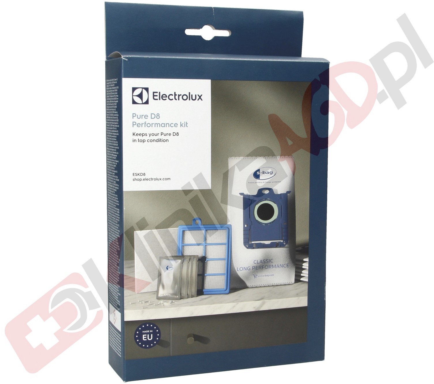 Electrolux ZESTAW Worki + filtr HEPA + filtr silnika + zapachy ESKD8 | 9009230864