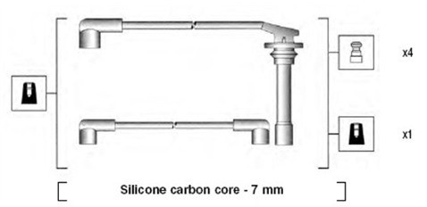 MAGNETI MARELLI Zestaw przewodów zapłonowych MAGNETI MARELLI 941295010851