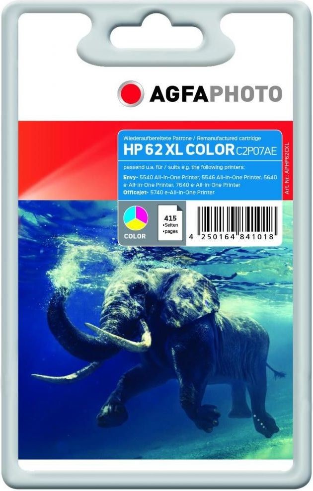 AgfaPhoto AgfaPhoto Tusz AGFC2P07AE HP No 62 XL Color APHP62CXL