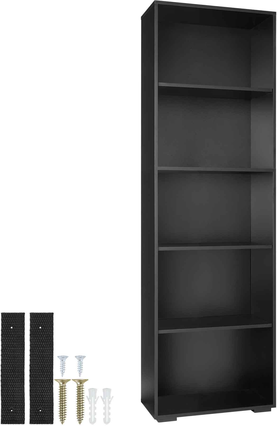 tectake Regał na książki Lexi 5 półek - czarny 404138