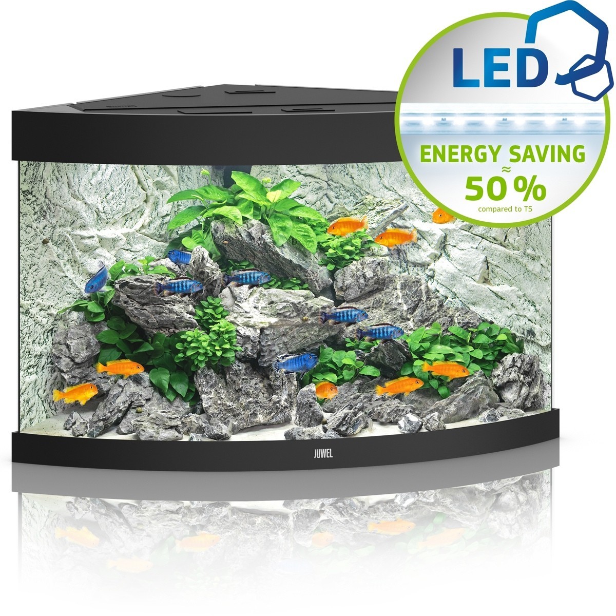 Juwel Trigon 190 LED czarny - akwarium Trigon 190 LED 16350