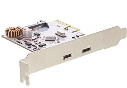 InLine Schnittstellenkarte PCIe x4 2 X USB 3.1 Typ C w zestawie: Low-Profile Slotblech, 76660 °C 76660C