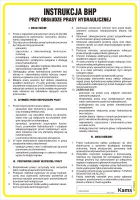 IAC18 Instrukcja BHP przy obsłudze prasy hydraulicznej