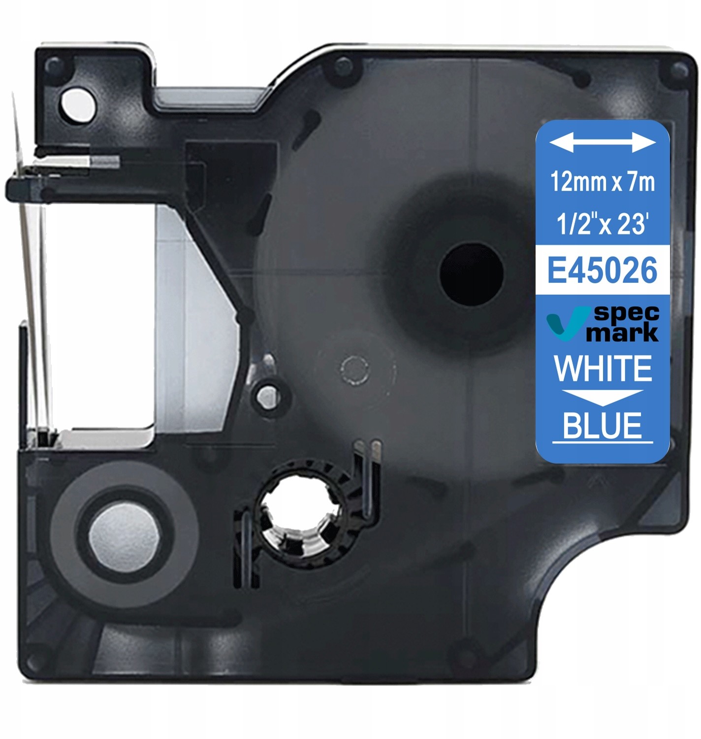 Dymo Taśma do D1 45026 12mm/7m Niebieska/Biały