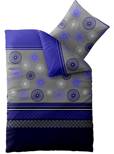 aqua-textil Pościel z mikrofibry | 4 pory roku | Seria Concept aurela Airlines letni | w paski punktów mandala Czarny, niebiesko-szary, szary, 155 x 220 cm 11330