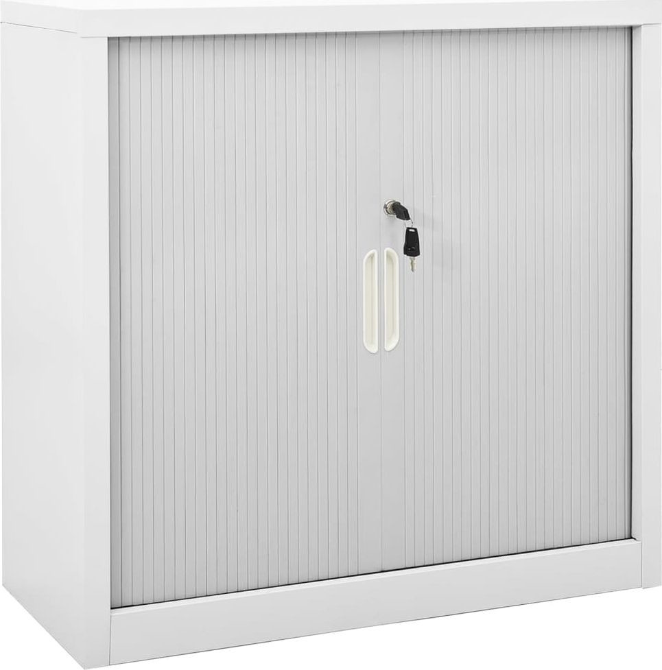 vidaXL vidaXL Szafka z drzwiami przesuwnymi szara 90x40x90 cm stal 336430
