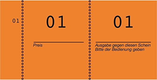 Avery Zweckform 869  10  1 blok z numerami, kompaktowy klawiaturę numeryczną, kolejno numerowane, pomarańczowy 4004182205365