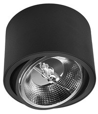 Decorativi Lampa sufitowa walec natynkowa czarna okrągła AR111 435 Decorativi 435