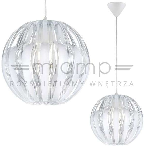 Trio LAMPA wisząca PUMPKIN R30473001 minimalistyczna OPRAWA zwis kula ball biała przezroczysta R30473001