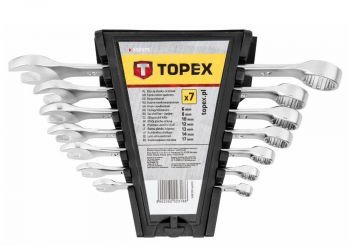 Topex Klucze płasko-oczkowe 6-17 mm zestaw 7 szt 35D379