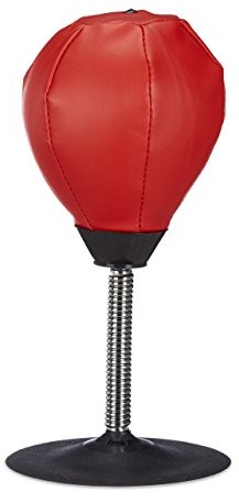 Relaxdays speedball  Punch ing ball stół, biurko, biuro punching ball, zapobiegający frustracją, wys. x szer. x gł.: 35 x 18 x 18 cm, czerwono-czarnym 10022328