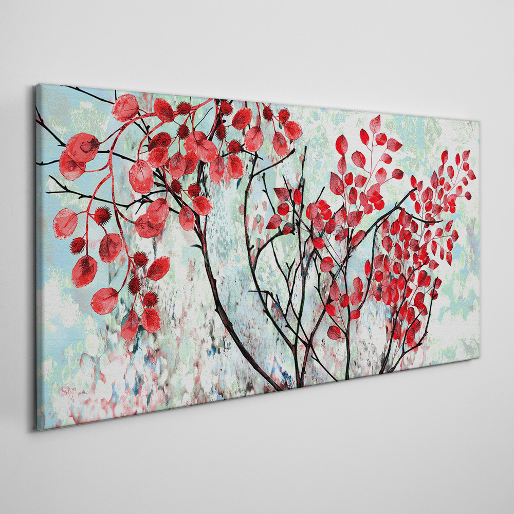 PL Coloray Obraz na Płótnie liście gałęzie 140x70cm
