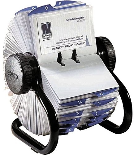 Rolodex Office Slotted card File na wizytówki Register Czarny 67236