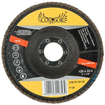 Condor Tarcza listkowa 125 mm granulacja 120