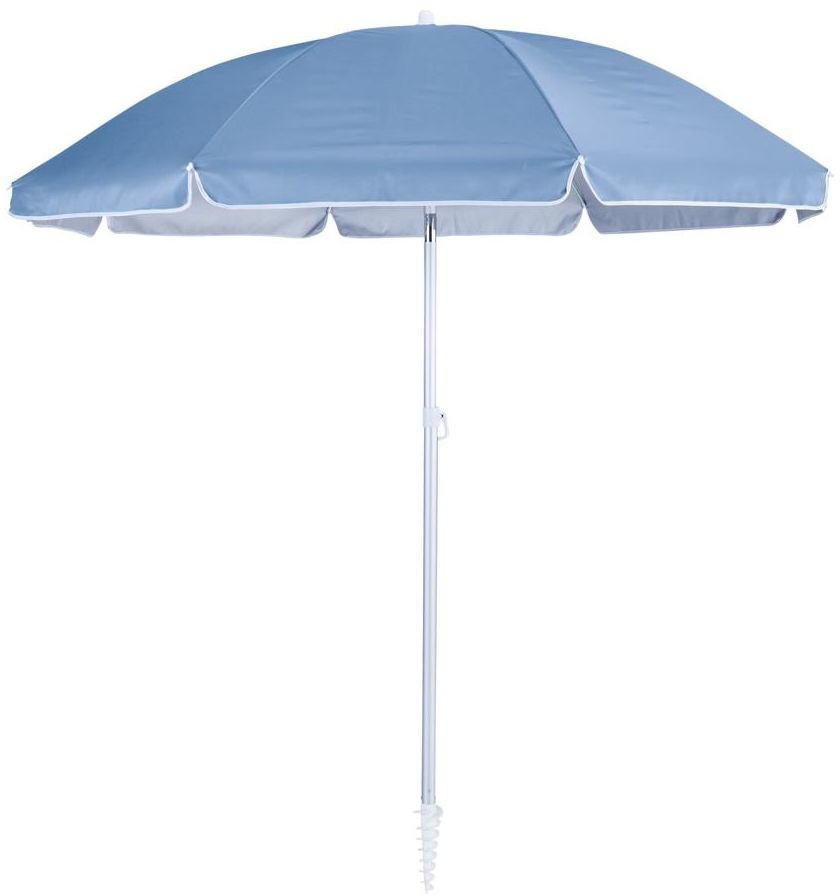 NATERIAL Parasol plażowy okrągły Vali 200x215 cm niebieski Naterial