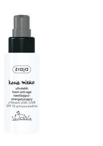 Ziaja Kozie Mleko ultralekki krem anti-age nawilżająco - energetyzujący SPF15 50ml 58241-uniw