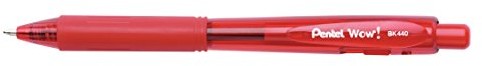 Pentel BK440 długopis ze strefą mechanizm druku i ergonomiczny uchwyt w kształcie trójkąta, opakowanie  szt, czerwony PENBK440B