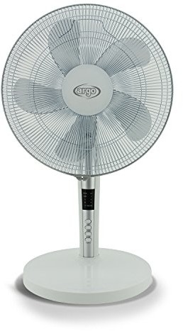 Argo clima Tablo White wentylator biurkowy, średnica: 40 cm 5 skrzydła Panneau de poleceń Digital 3 poziomów prędkości, przezroczysty