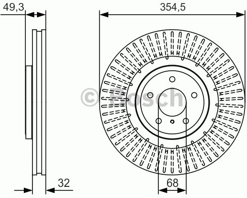 BOSCH Tarcza hamulcowa 0 986 479 T02