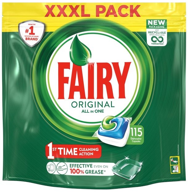 Fairy Original Kapsułki do Zmywarki 115szt XXXL Uk