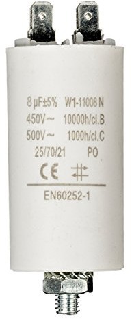Fixapart Silnik na kondensatory z tulejkami 6,3 MM/lutowane końcówki, 1...60 F biały W1-11008N
